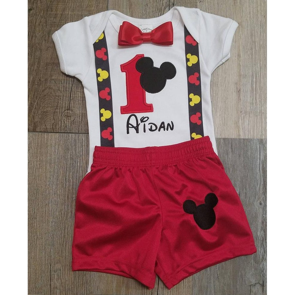 Mickey Mouse Tuxedo Baby Set with Short - MYSTYLEMYCLOTHING