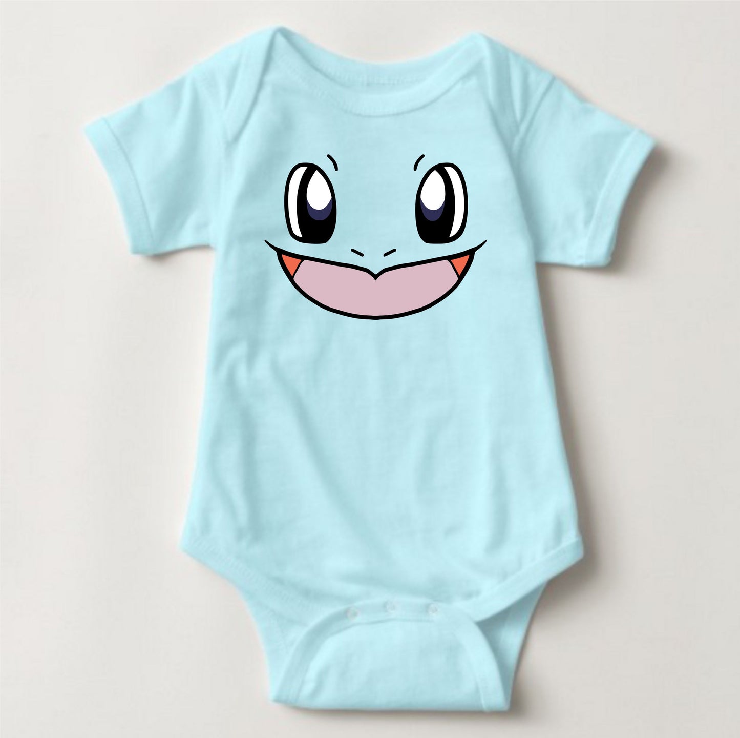 Baby Character Onesies with FREE Name Back Print - Pokemon-Squirtle - MYSTYLEMYCLOTHING