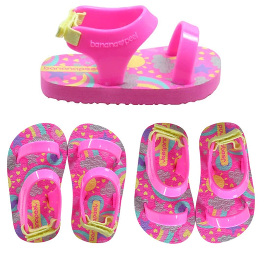 Banana Peel Slippers for Toddlers - Unimermaid Set Dazzling Sunshine Cotton Pink - MYSTYLEMYCLOTHING