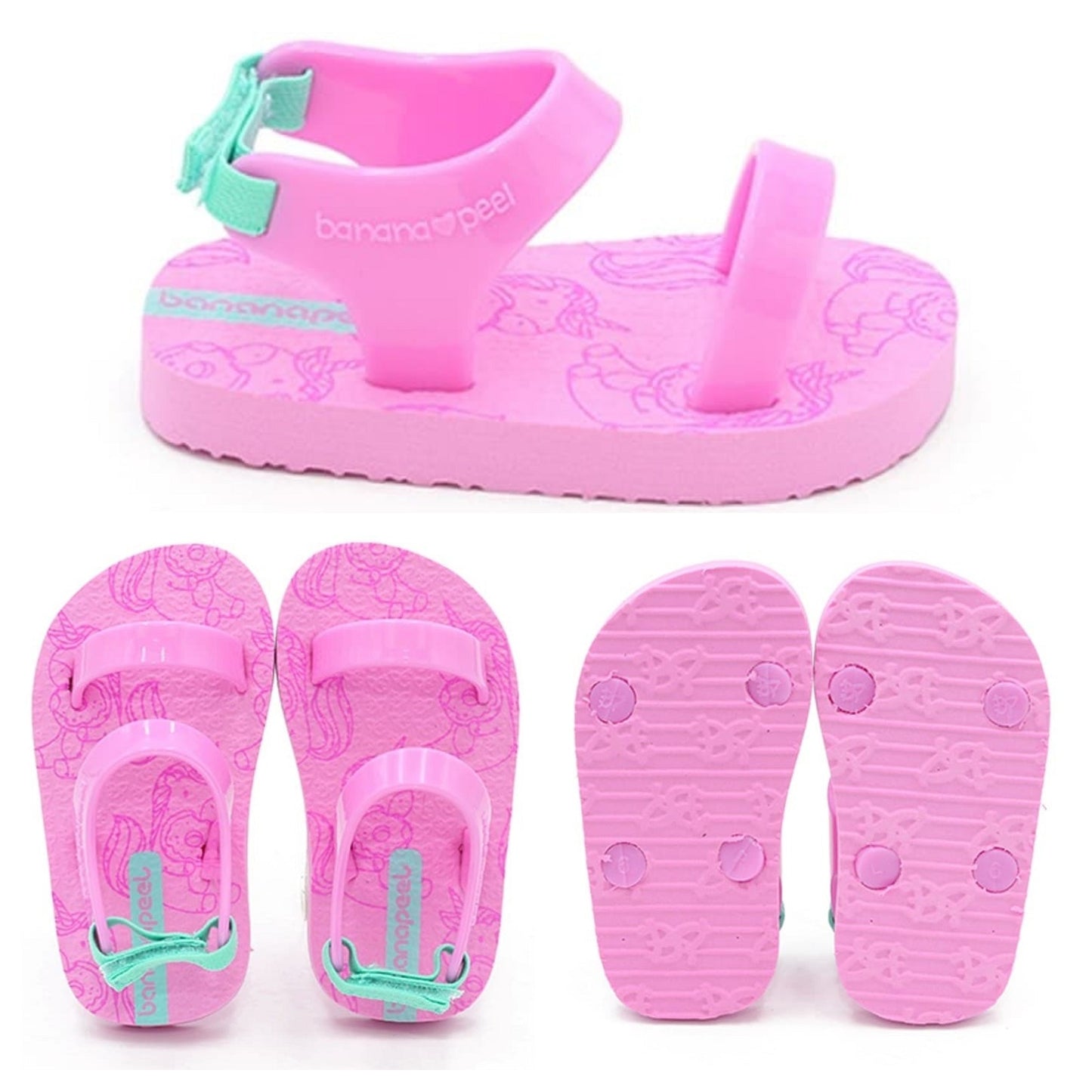 Banana Peel Slippers for Toddlers - Unimermaid Set Fluffy Donut Lilac - MYSTYLEMYCLOTHING