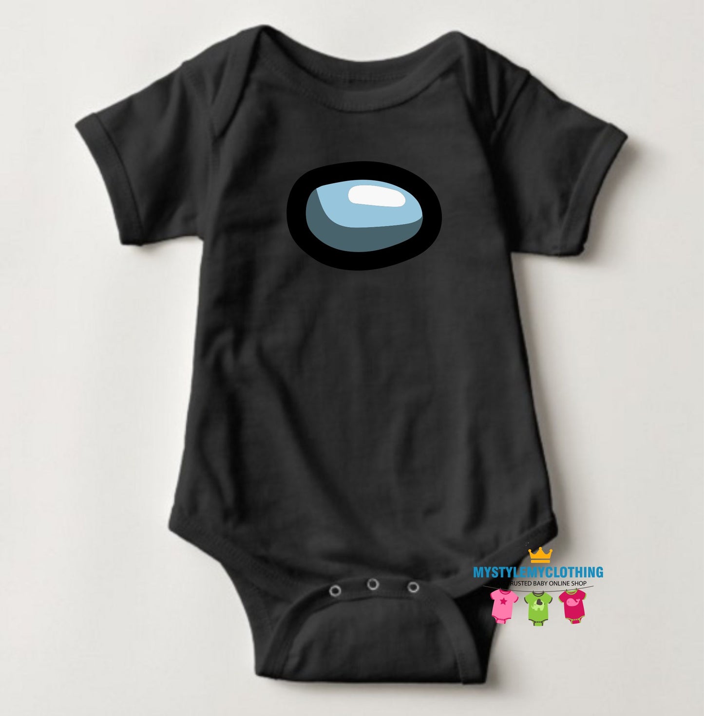 Baby Character Among Us Onesies - Black - MYSTYLEMYCLOTHING