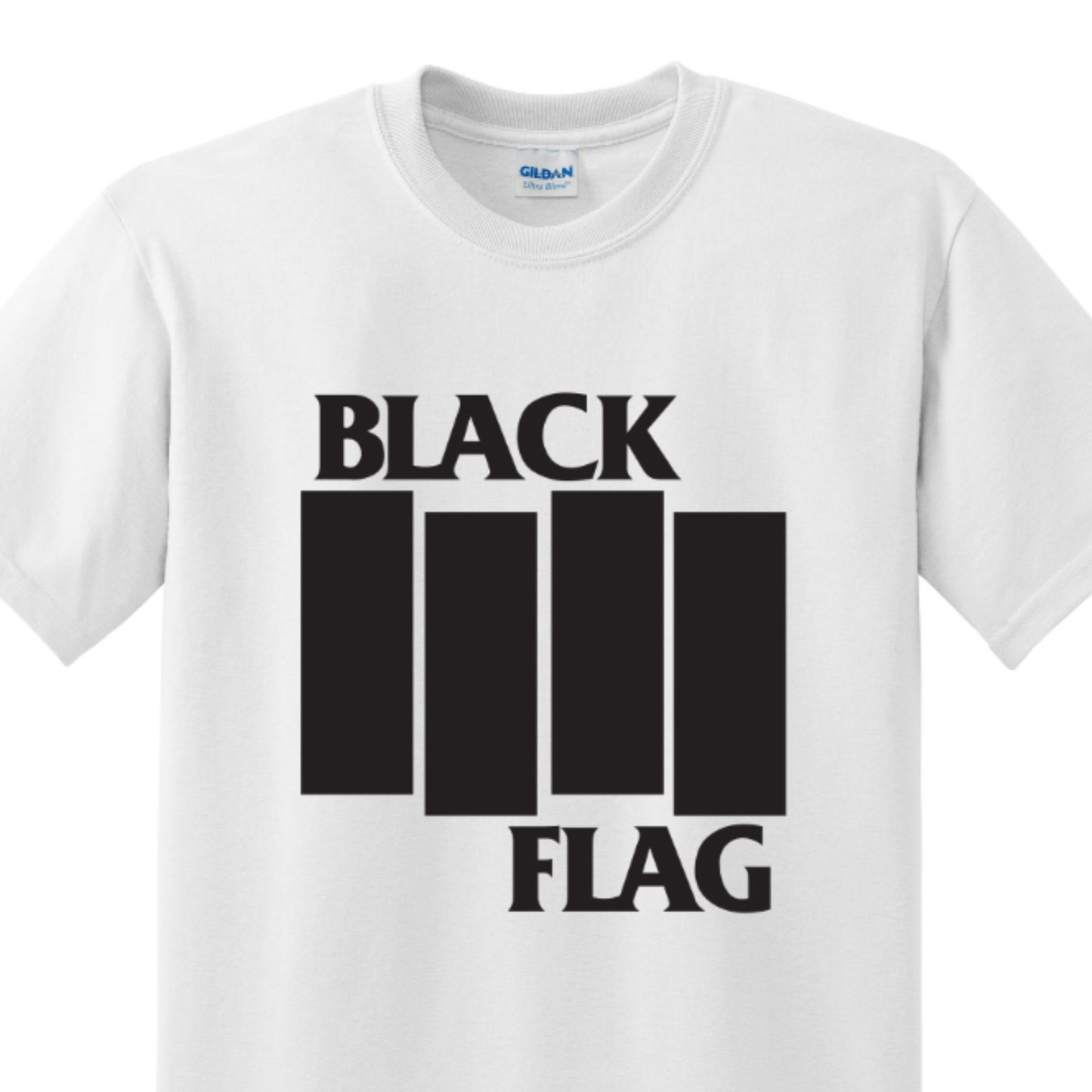 Radical Band Men's Shirts - Black Flag (White) - MYSTYLEMYCLOTHING