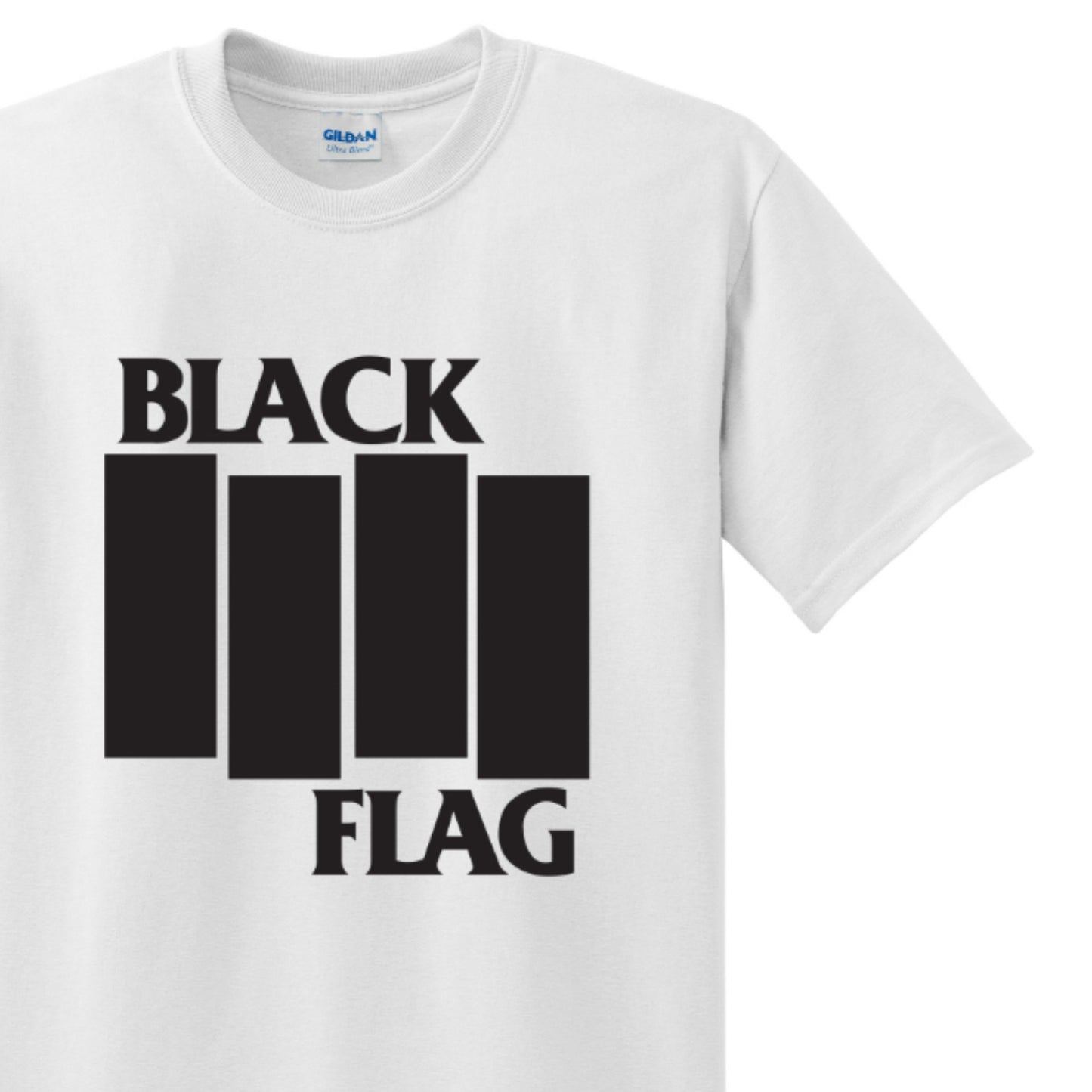 Radical Band Men's Shirts - Black Flag (White) - MYSTYLEMYCLOTHING