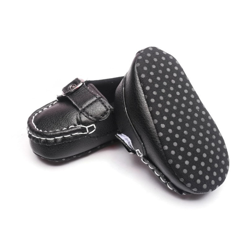 Baby Prewalker Shoes - Black Boat Shoes - MYSTYLEMYCLOTHING