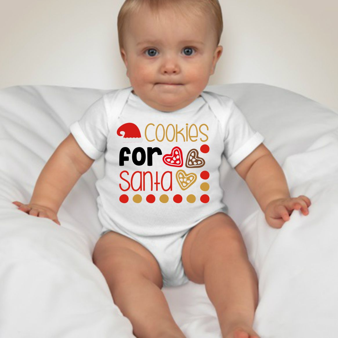 Baby Christmas Holiday Onesies - Cookies For Santa - MYSTYLEMYCLOTHING