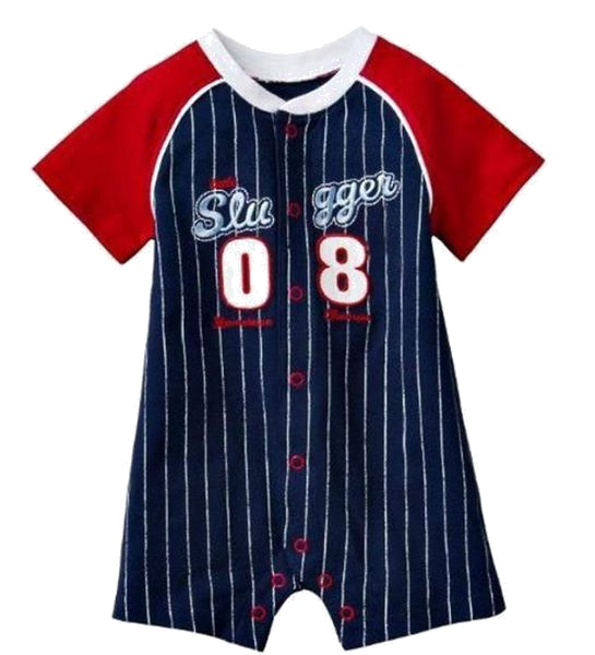 Baby Romper Slugger 08 Baseball League Romper - MYSTYLEMYCLOTHING