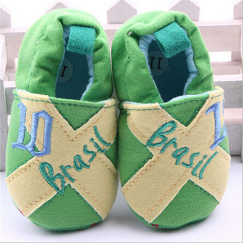 Baby Prewalker Anti-Skid Shoes - Brasil Soccer - MYSTYLEMYCLOTHING