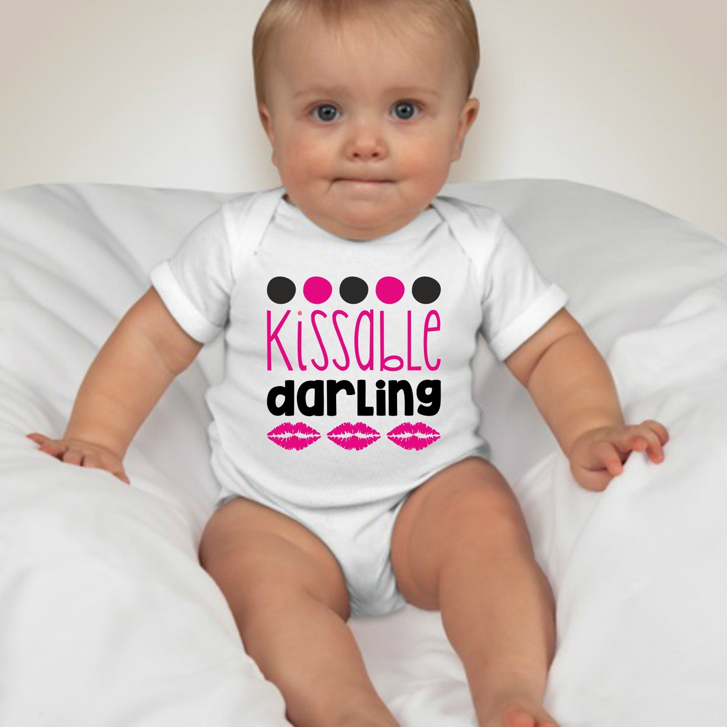 Baby Statement Onesies - Kissable Darling - MYSTYLEMYCLOTHING