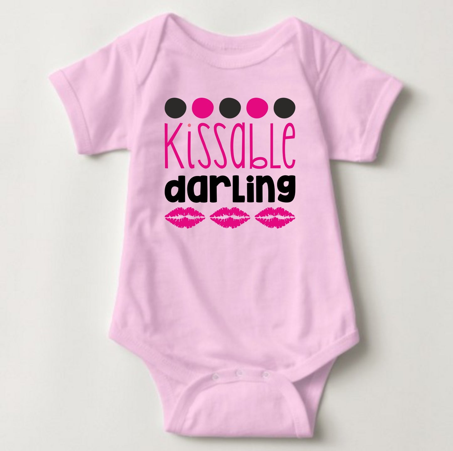 Baby Statement Onesies - Kissable Darling - MYSTYLEMYCLOTHING