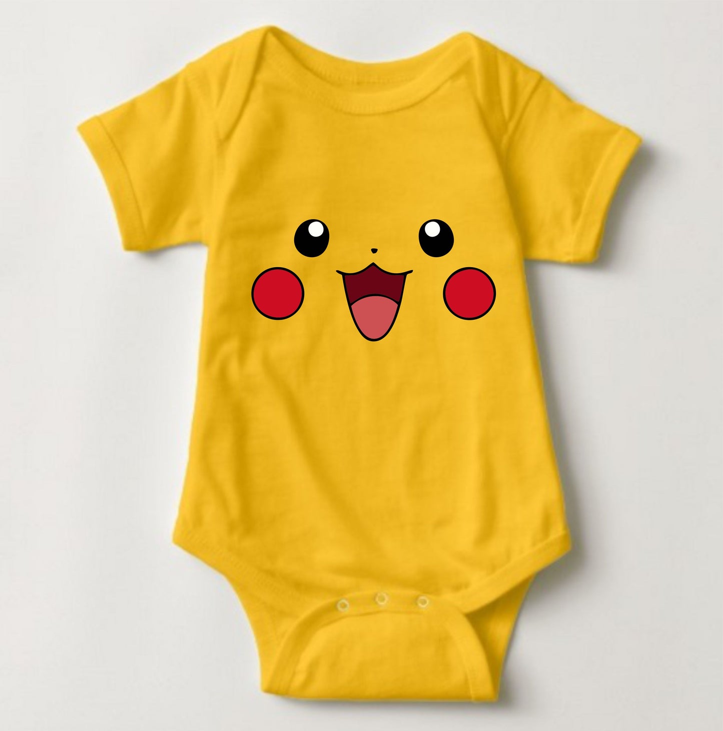 Baby Character Onesies with FREE Name Back Print - Pokemon-Pikachu with Shoe Set - MYSTYLEMYCLOTHING