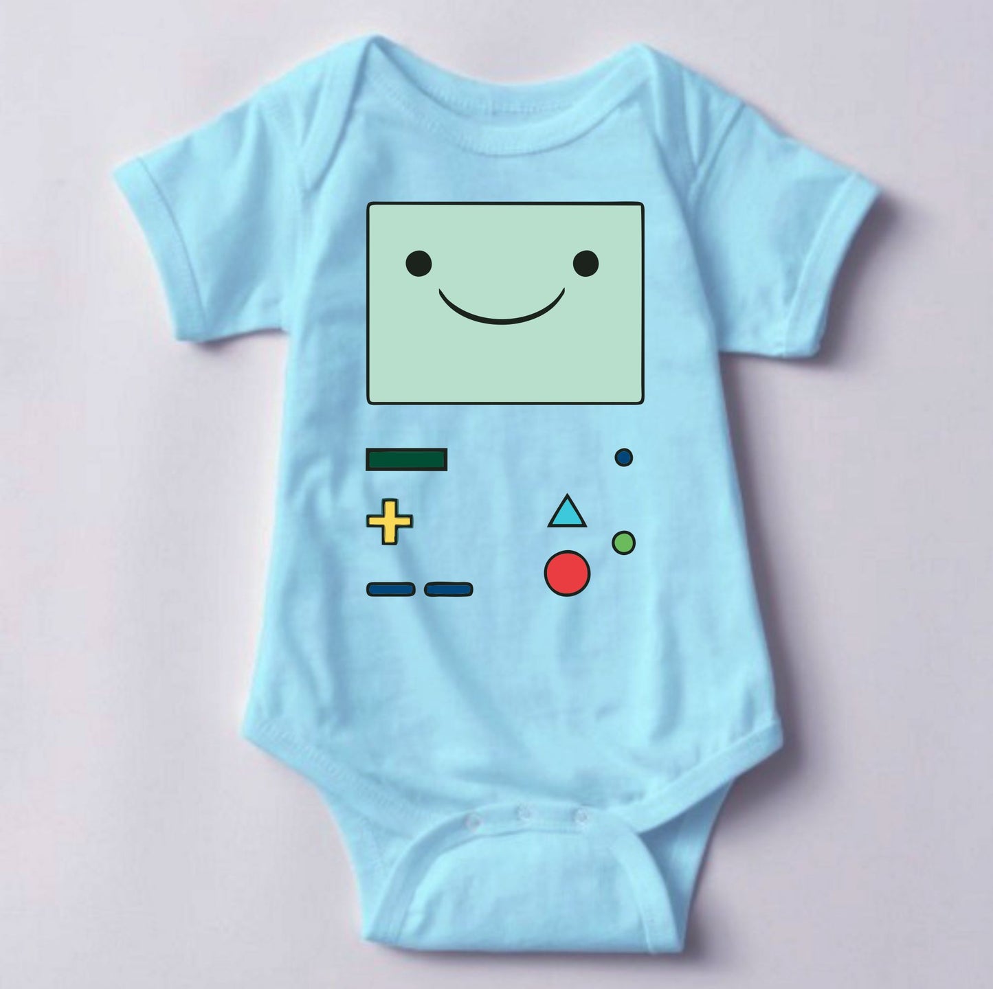 Baby Character Onesies with FREE Name Back Print - Adventure Time Beemo - MYSTYLEMYCLOTHING