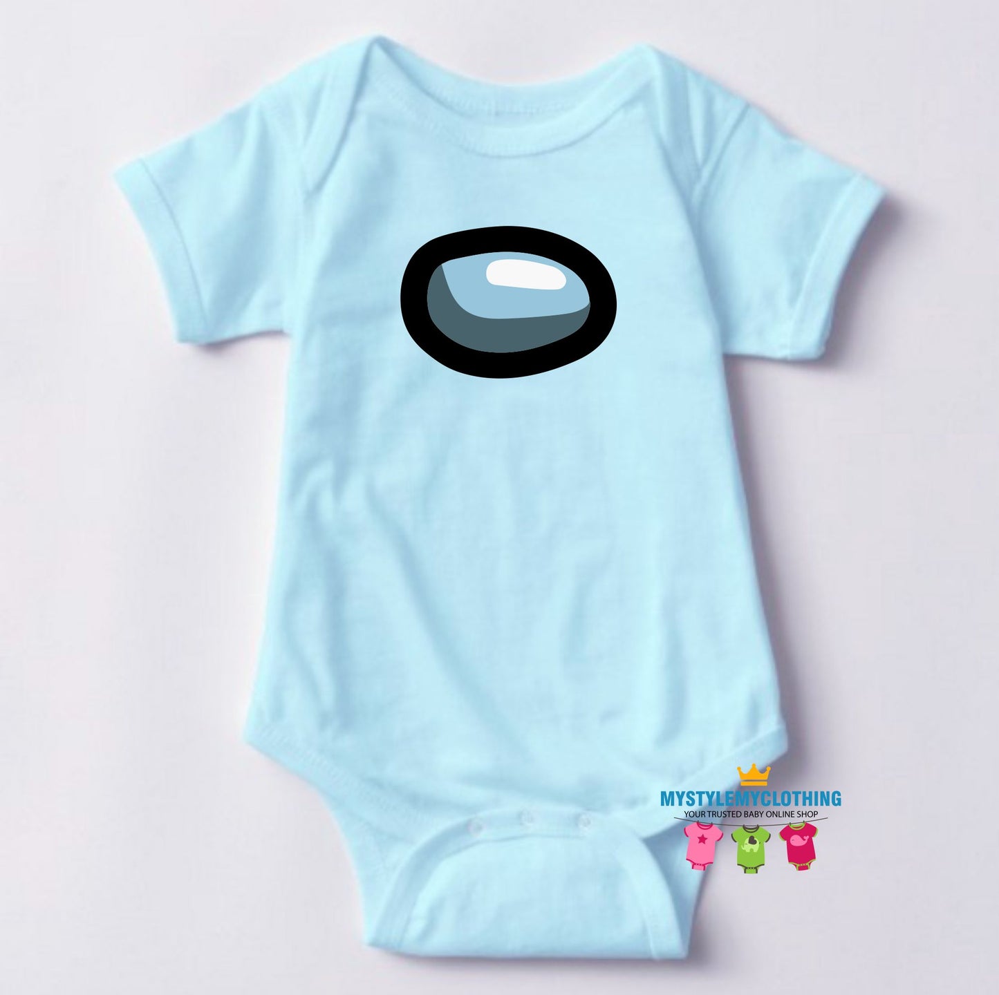 Baby Character Among Us Onesies - Light Blue - MYSTYLEMYCLOTHING
