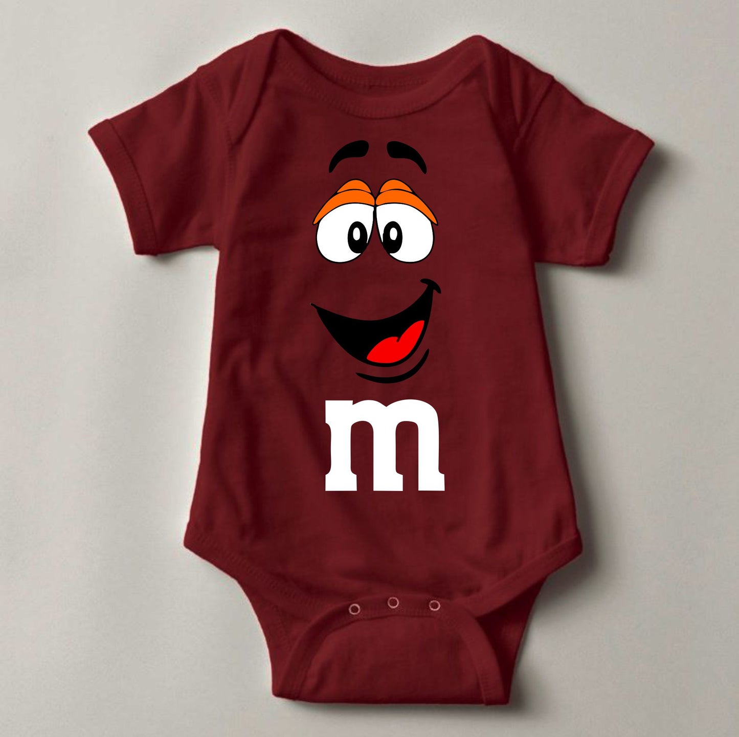 Baby Character Onesies - M&M's Maroon - MYSTYLEMYCLOTHING