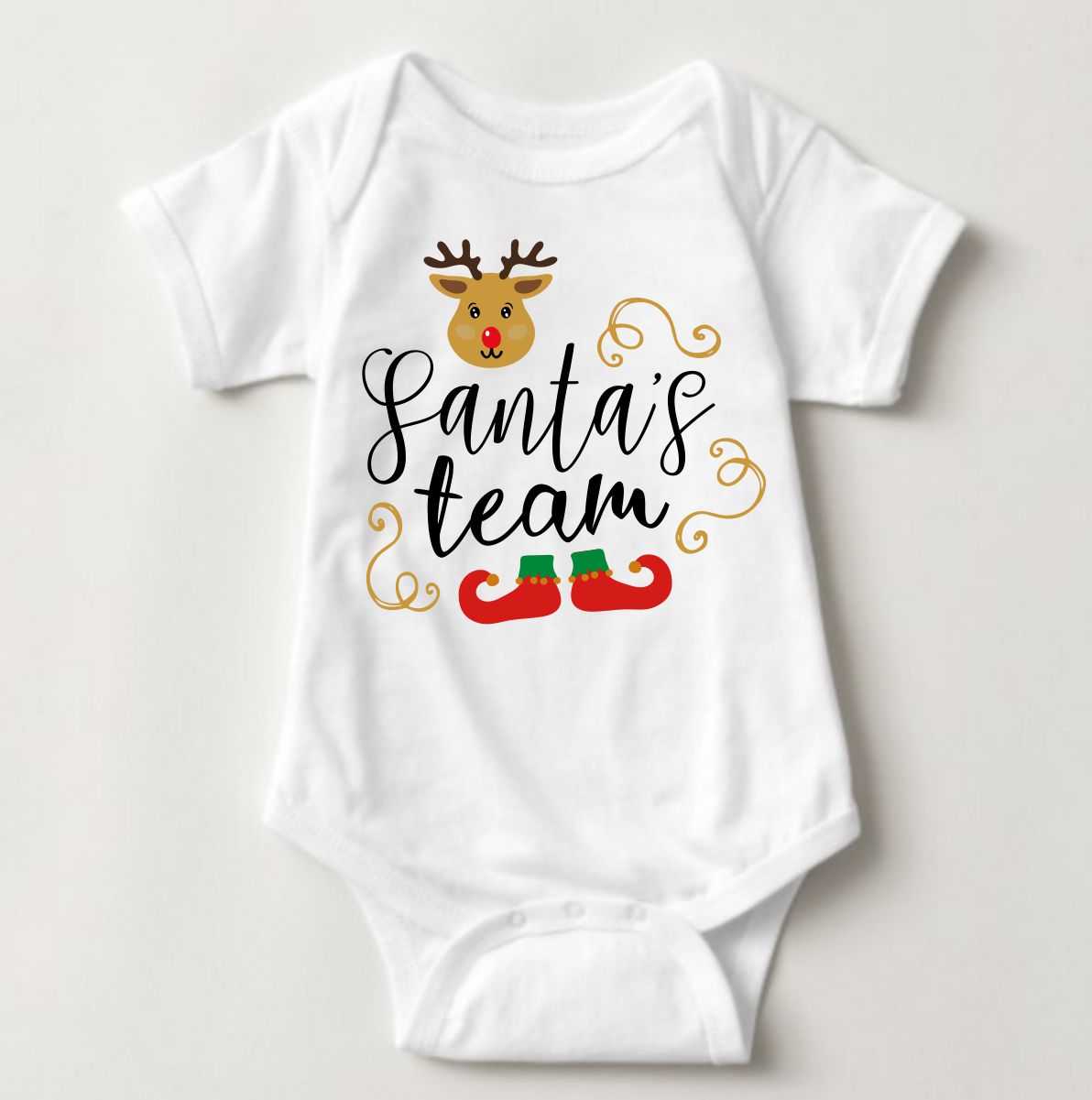 Baby Christmas Holiday Onesies - Santa's Team - MYSTYLEMYCLOTHING