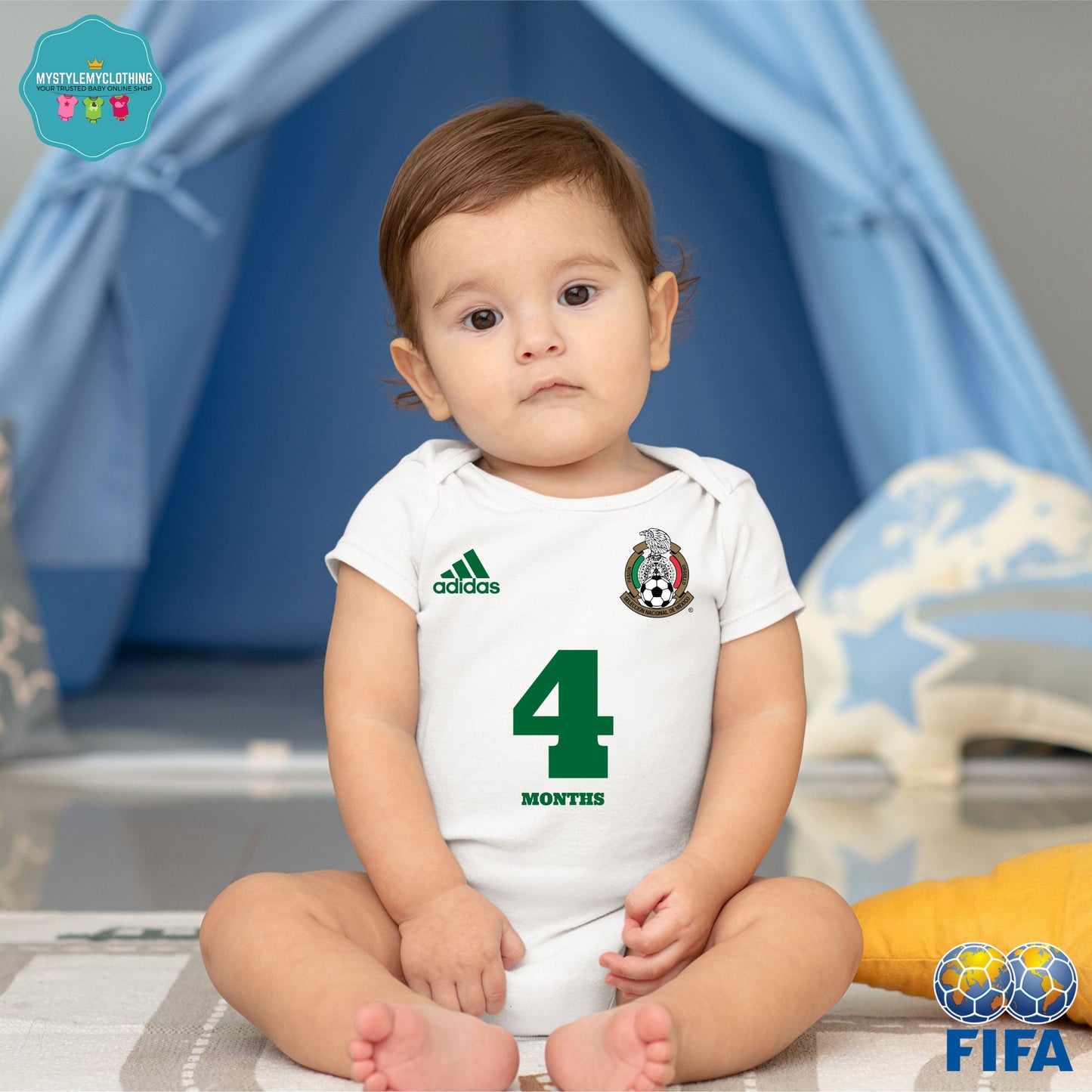 Baby FIFA Soccer Football Jersey Onesies - Mexico