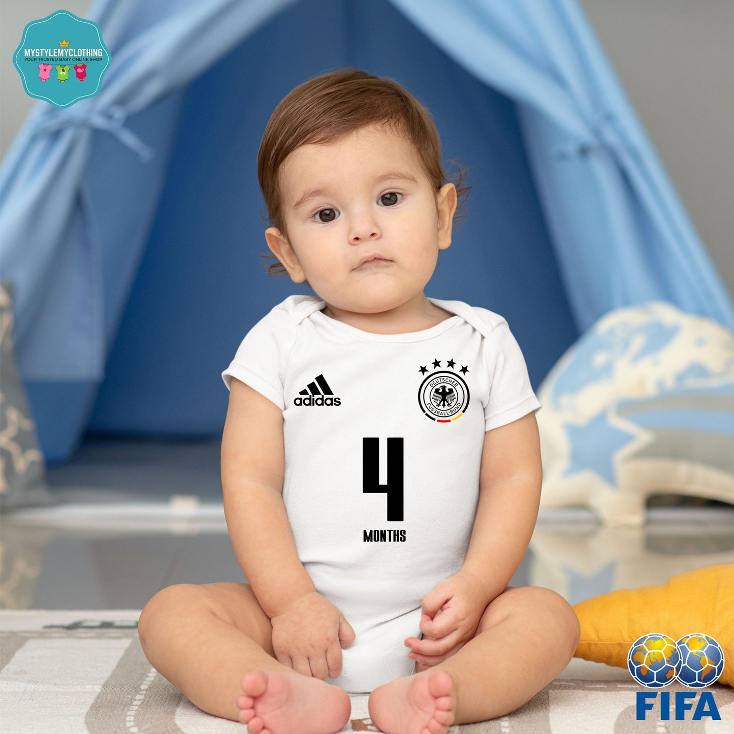 Baby FIFA Soccer Football Jersey Onesies - Germany