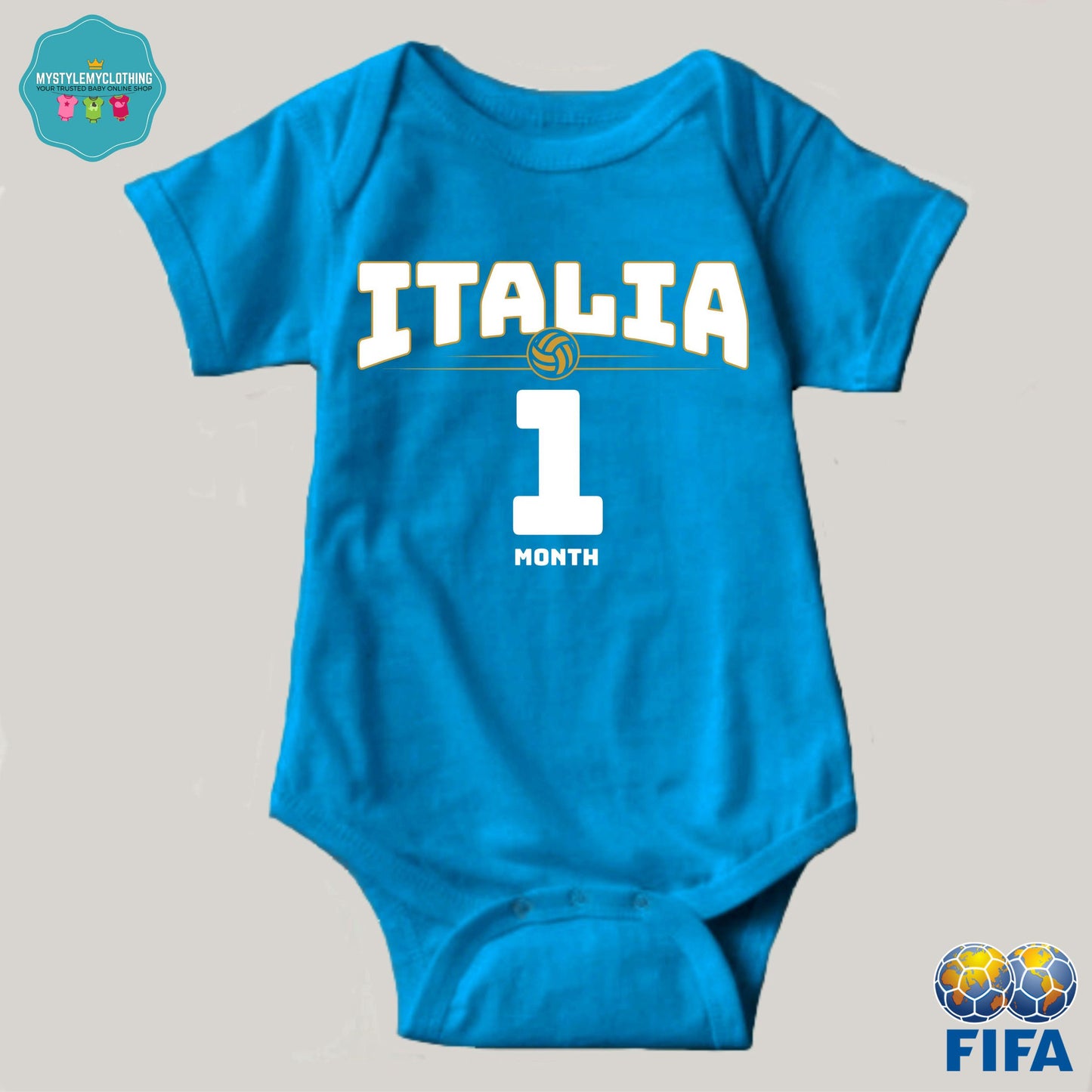 Baby FIFA Soccer Football Jersey Onesies - Italia