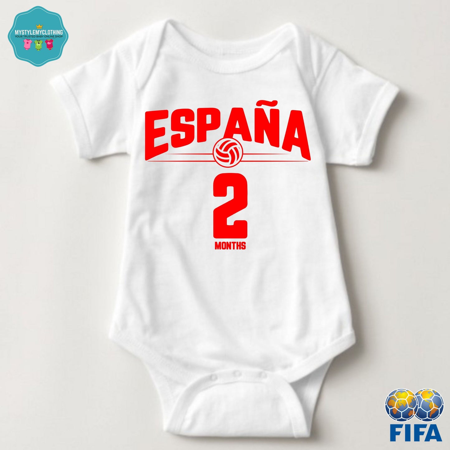 Baby FIFA Soccer Football Jersey Onesies - Espana