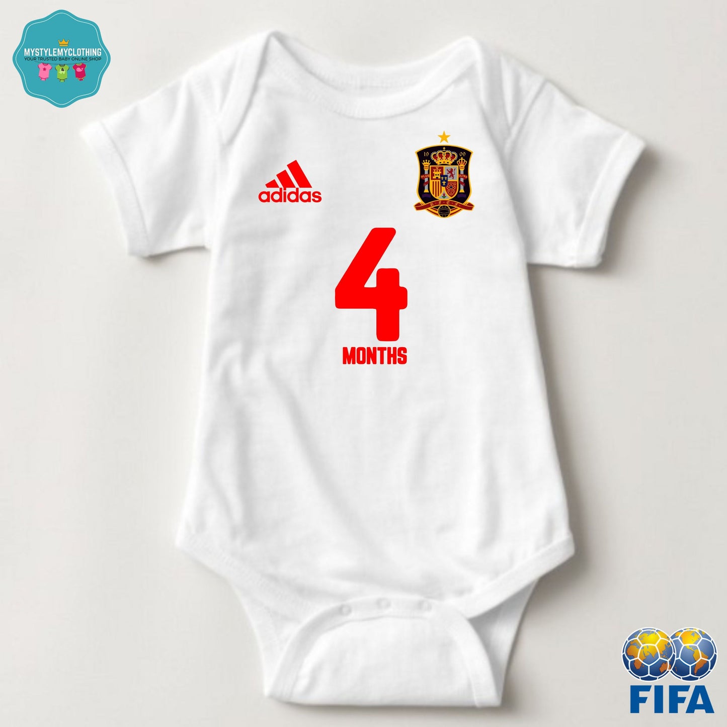 Baby FIFA Soccer Football Jersey Onesies - Espana