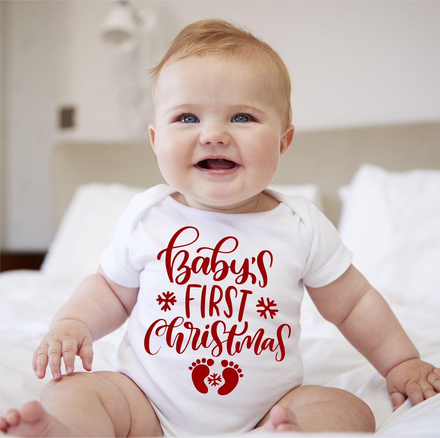 Baby Christmas and New Year Holiday Onesies Set