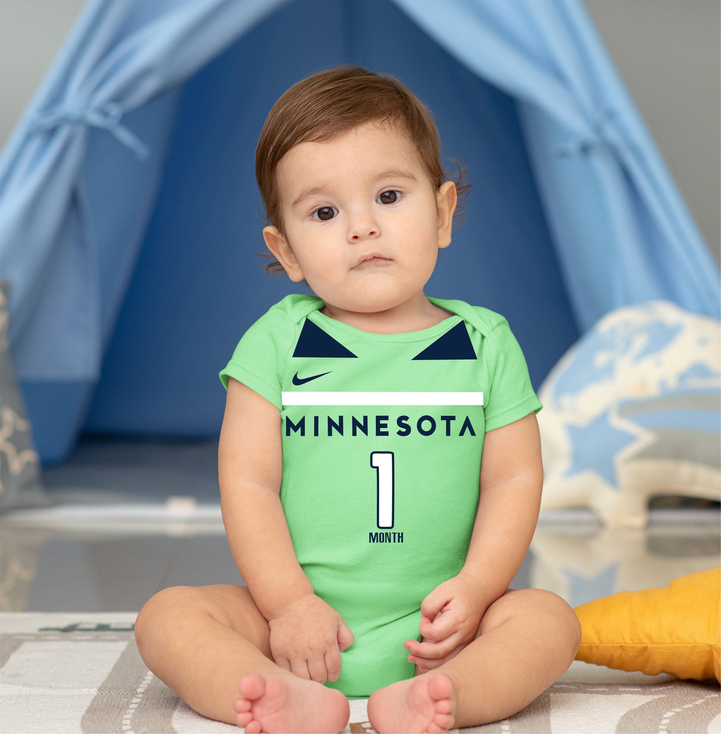 Baby Monthly Onesies - Basketball Jersey Minnesota Timberwolves