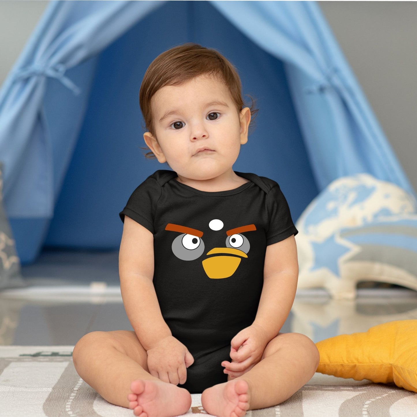 Baby Character Onesies - A-Bird Black