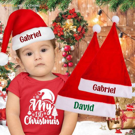 Baby and Toddlers Customized Personalized Santa Hats