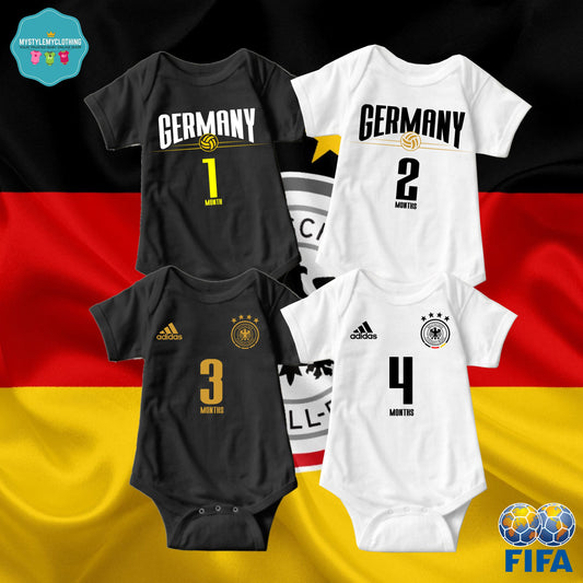 Baby FIFA Soccer Football Jersey Onesies - Germany