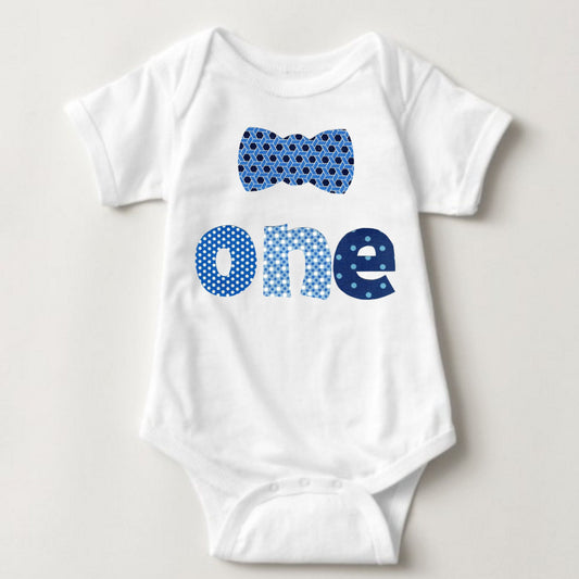 Baby 1st Birthday Onesies - 1 One (Bowtie)