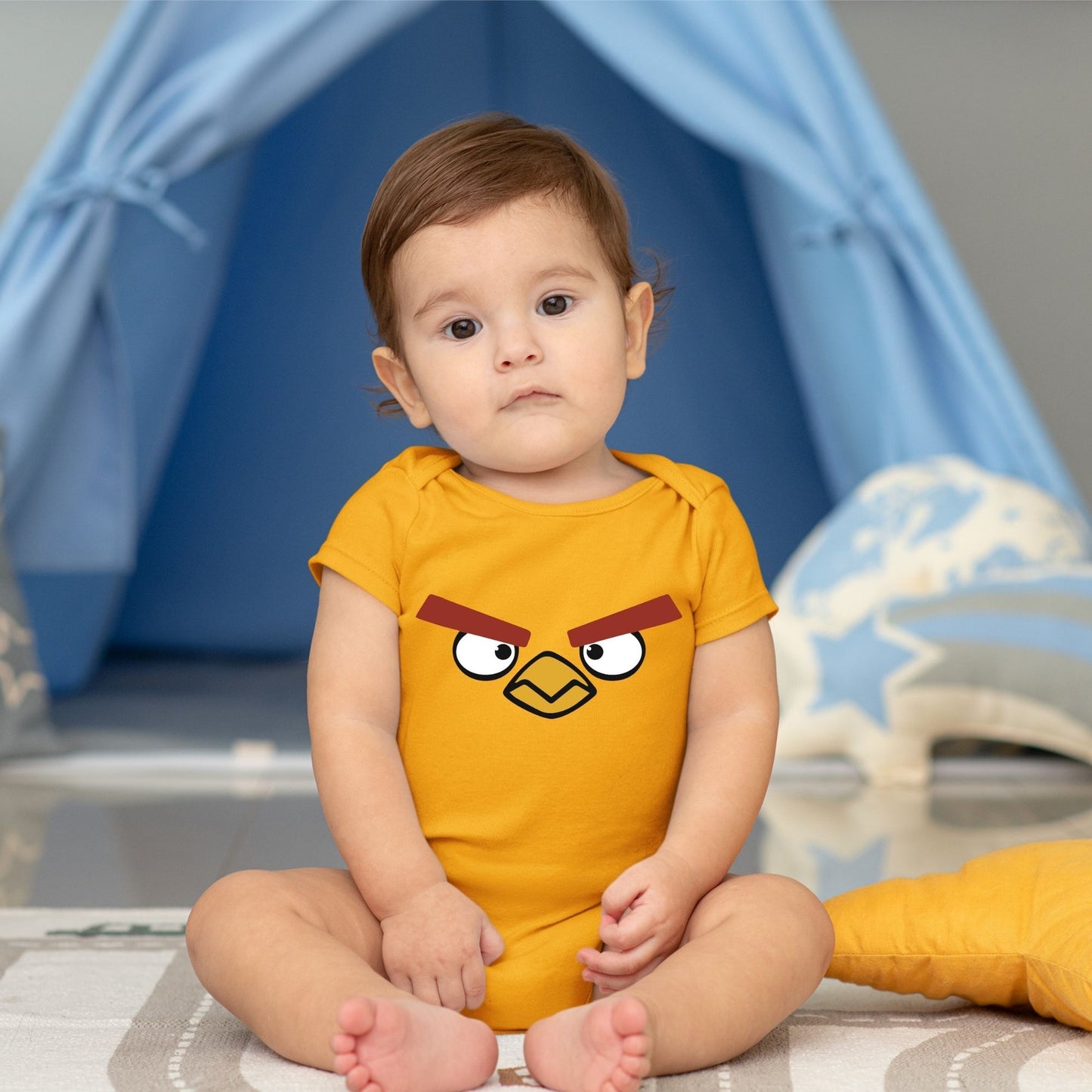 Baby Character Onesies - A-Bird Yellow