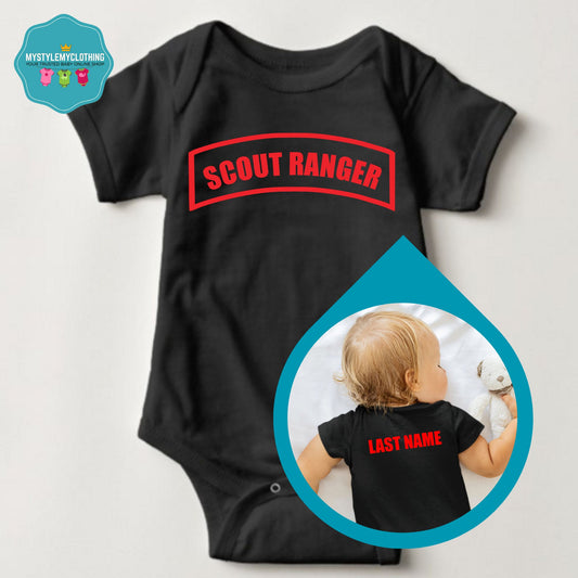 Baby Career Onesies with FREE Name Back Print -Scout-Ranger