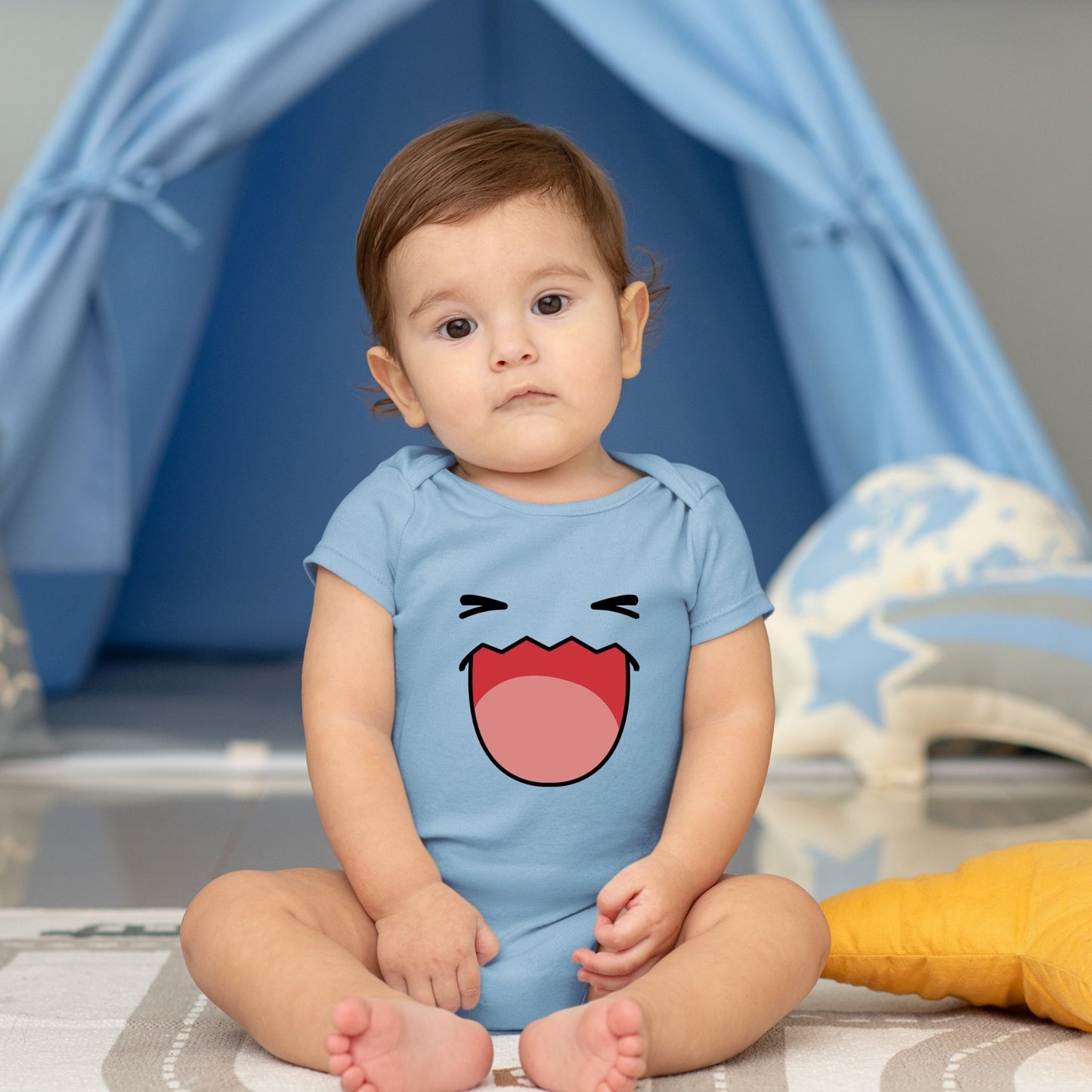 Baby Character Onesies with Name Back Print - Pokemon-Wobbuffet