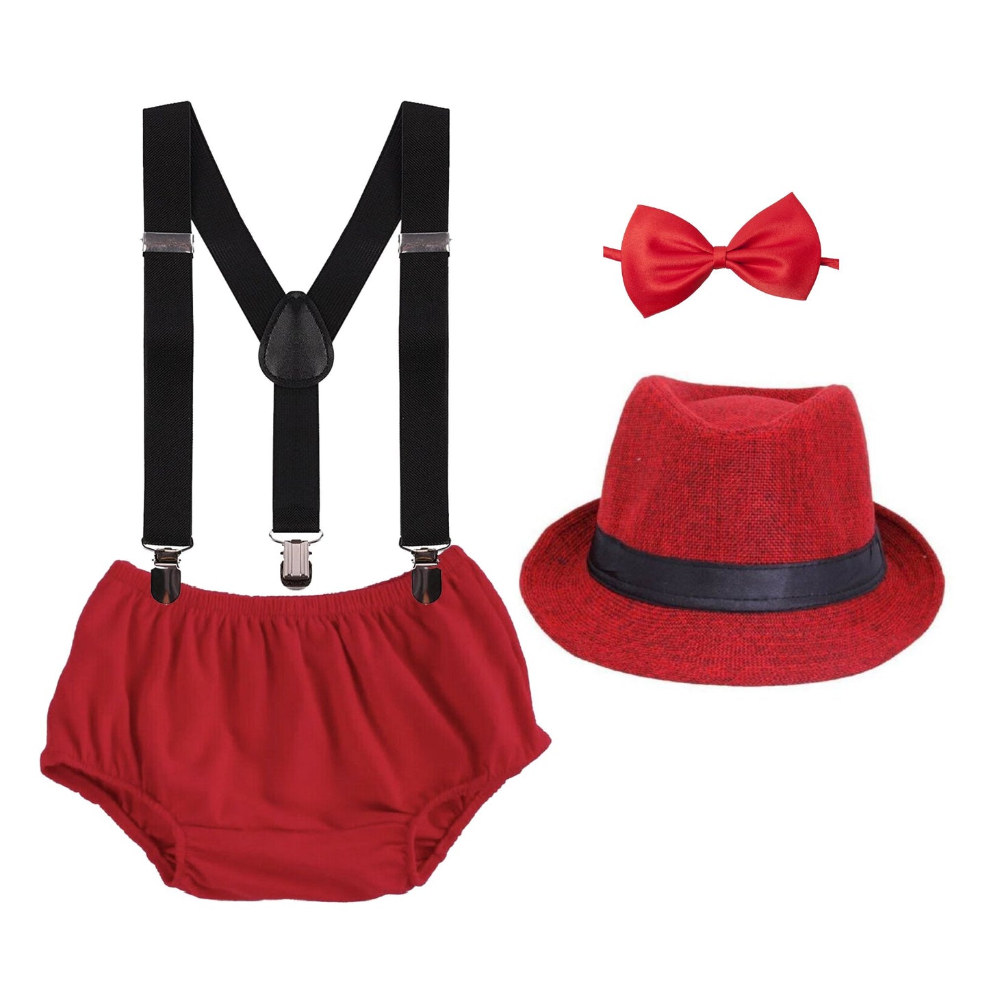 Baby Cake Smash Set - Little Man Red