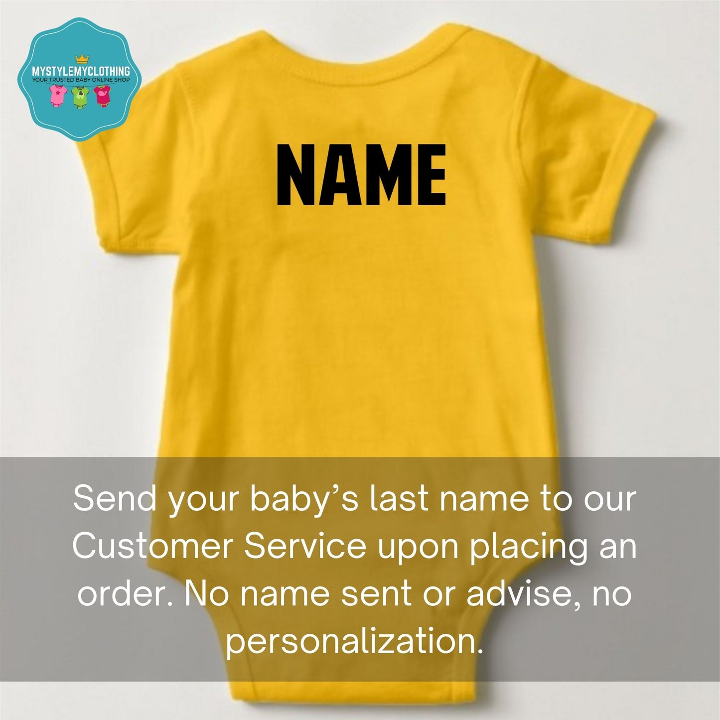 Baby Character Onesies with FREE Name Back Print- Pokemon-Psyduck 1