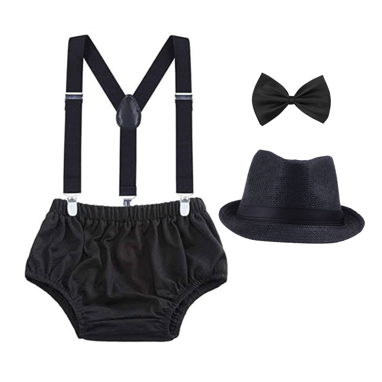 Baby Cake Smash Set - Baby Boss Black Tuxedo Style