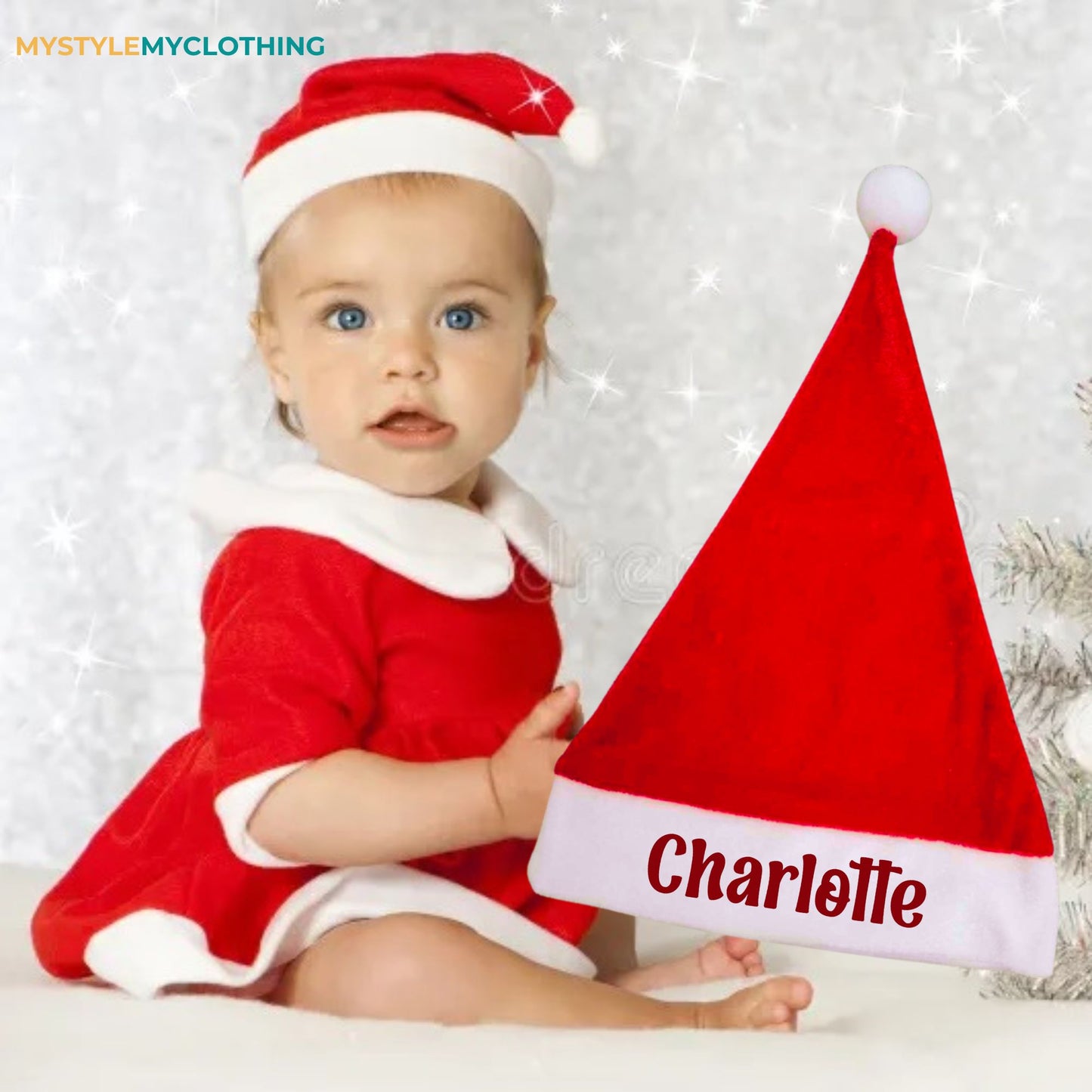 Baby and Toddlers Customized Personalized Santa Hats