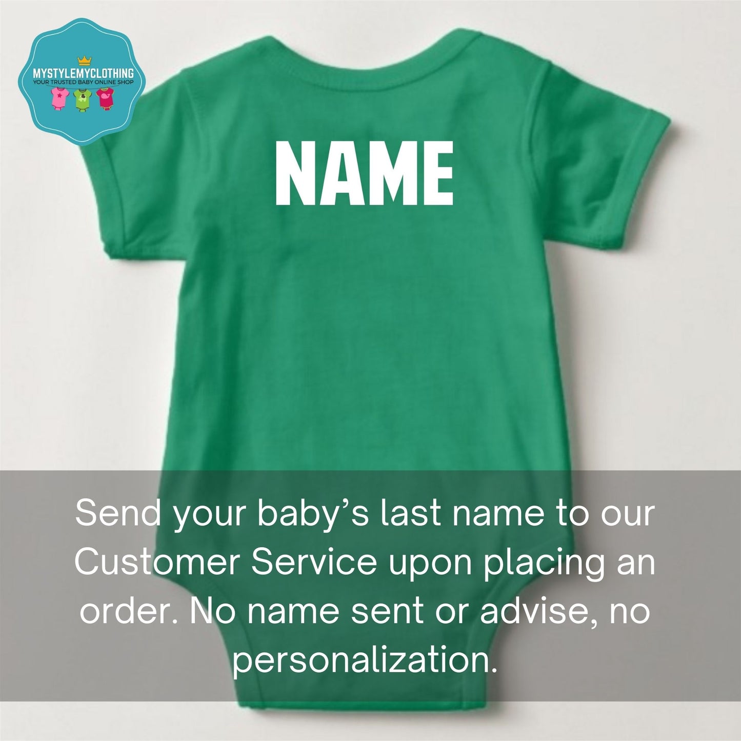 Baby Character Onesies with FREE Name Back Print - Angry-Bird Green King Pin