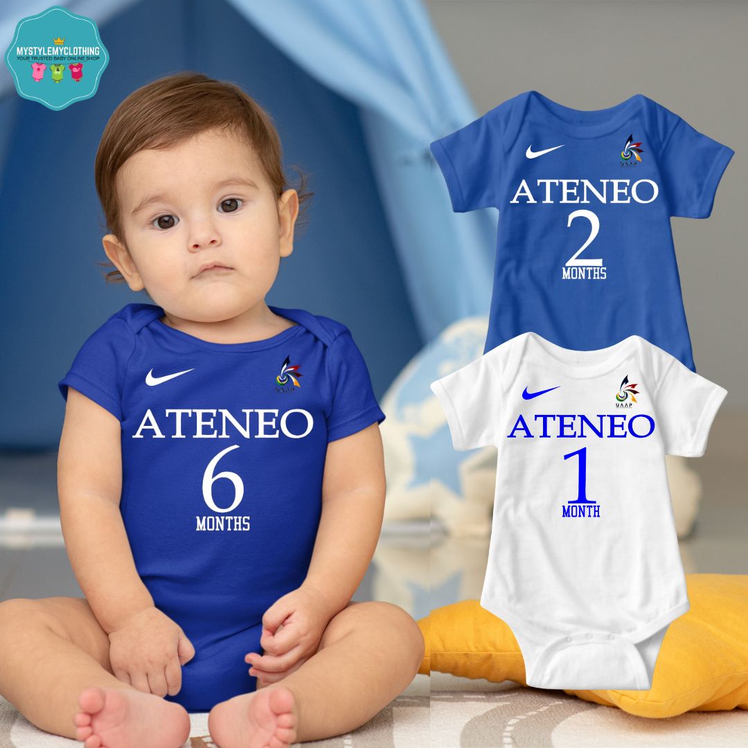 Baby Monthly Onesies - Basketball Jersey UAAP Ateneo Blue Eagles
