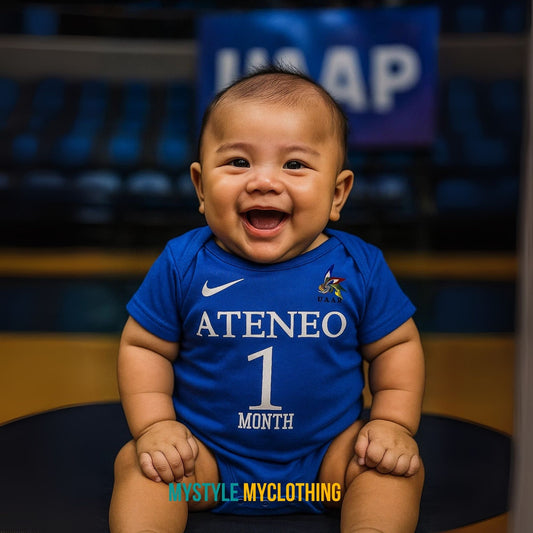 Baby Monthly Onesies - Basketball Jersey UAAP Ateneo Blue Eagles