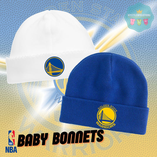 Baby Basketball Bonnets - Golden State Warriors