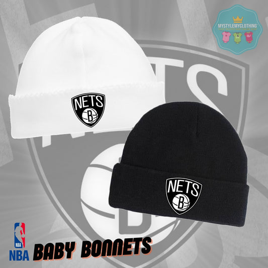 Baby Basketball Bonnets - Brooklyn Nets