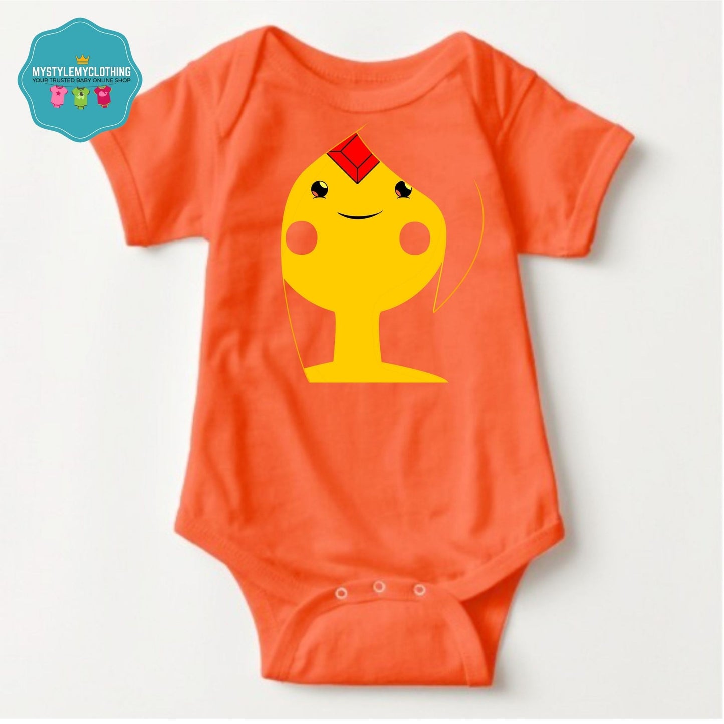 Baby Character Onesies with Name Back Print - Adventure Time Flame Princess