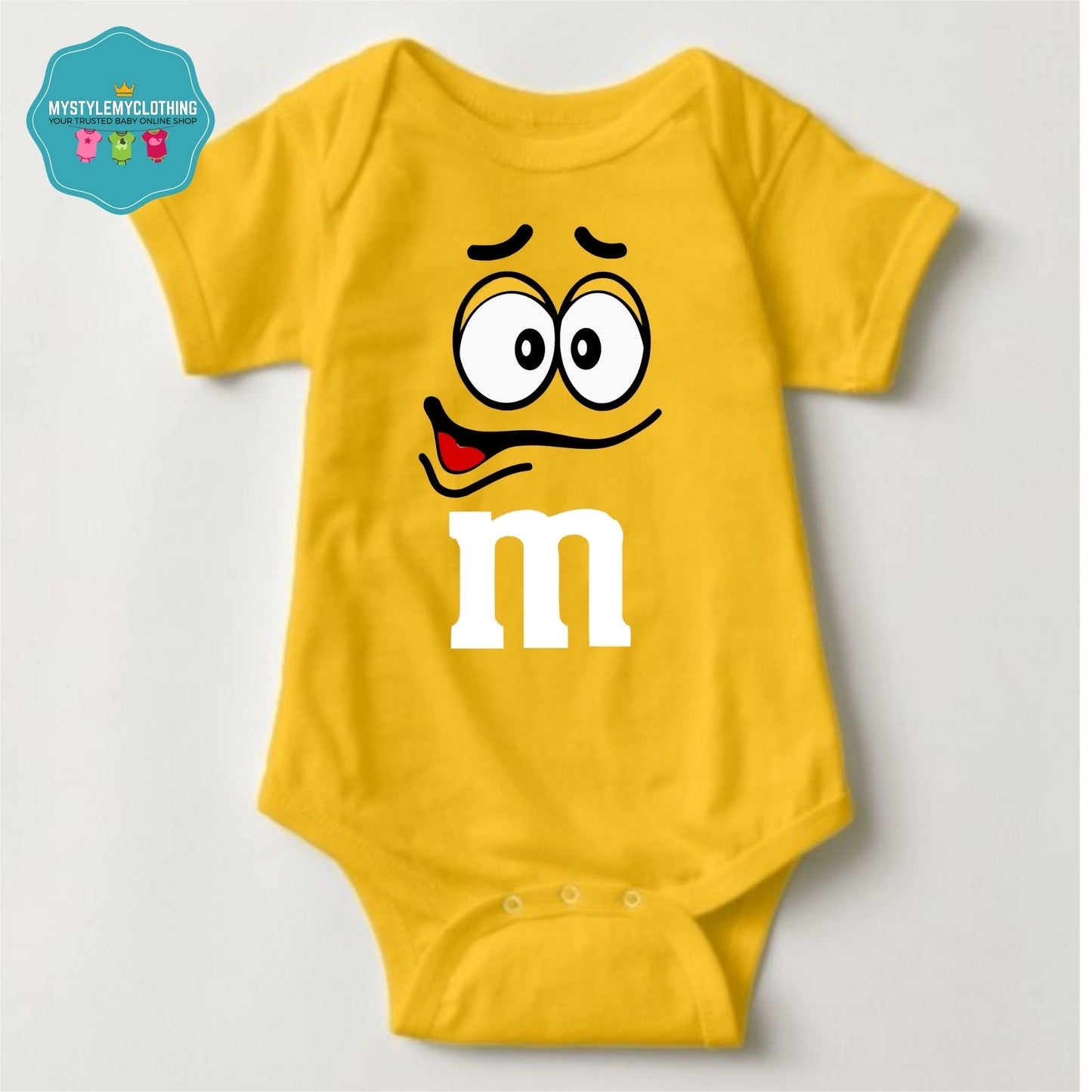 Baby Character Onesies - M&M's Yellow