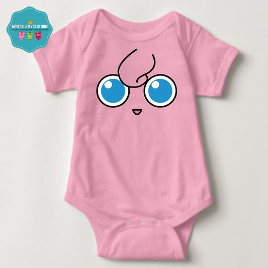 Baby Character Onesies with Name Back Print - Pokemon-Jigglypuff