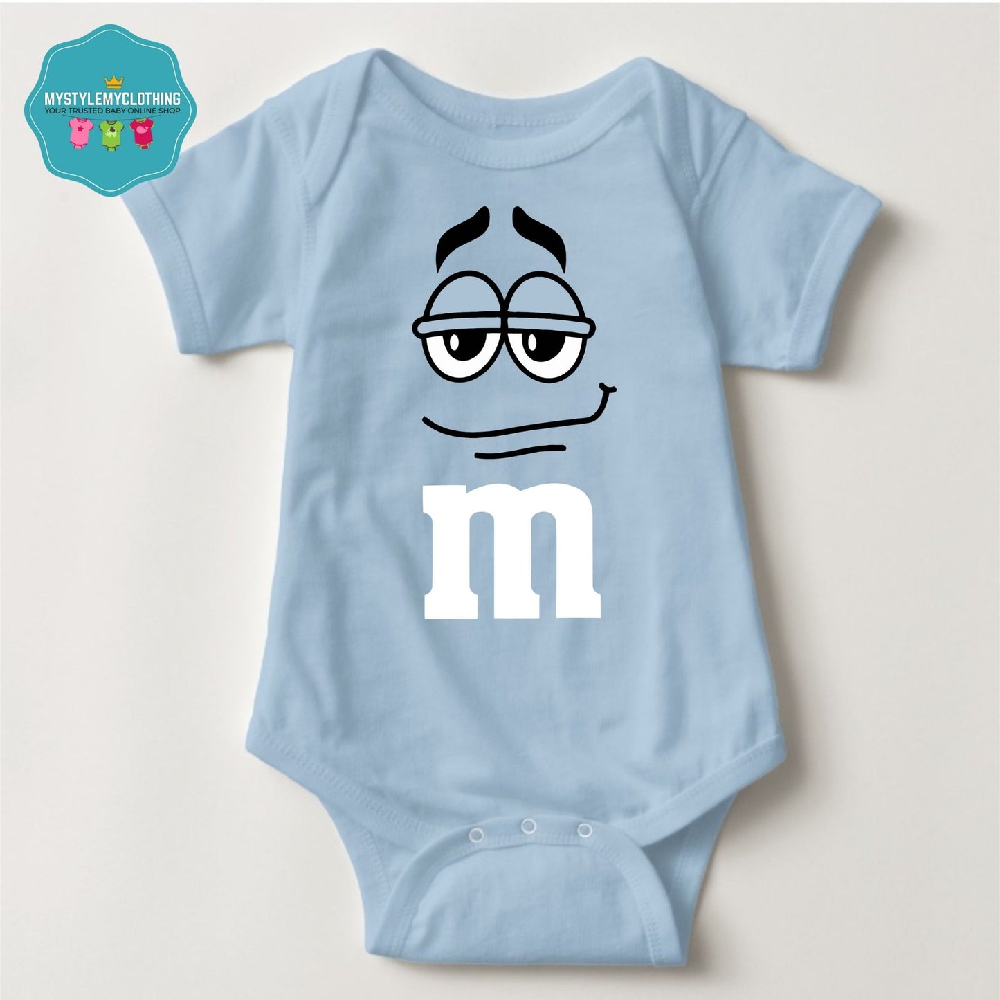 Baby Character Onesies - M&M's Powder Blue