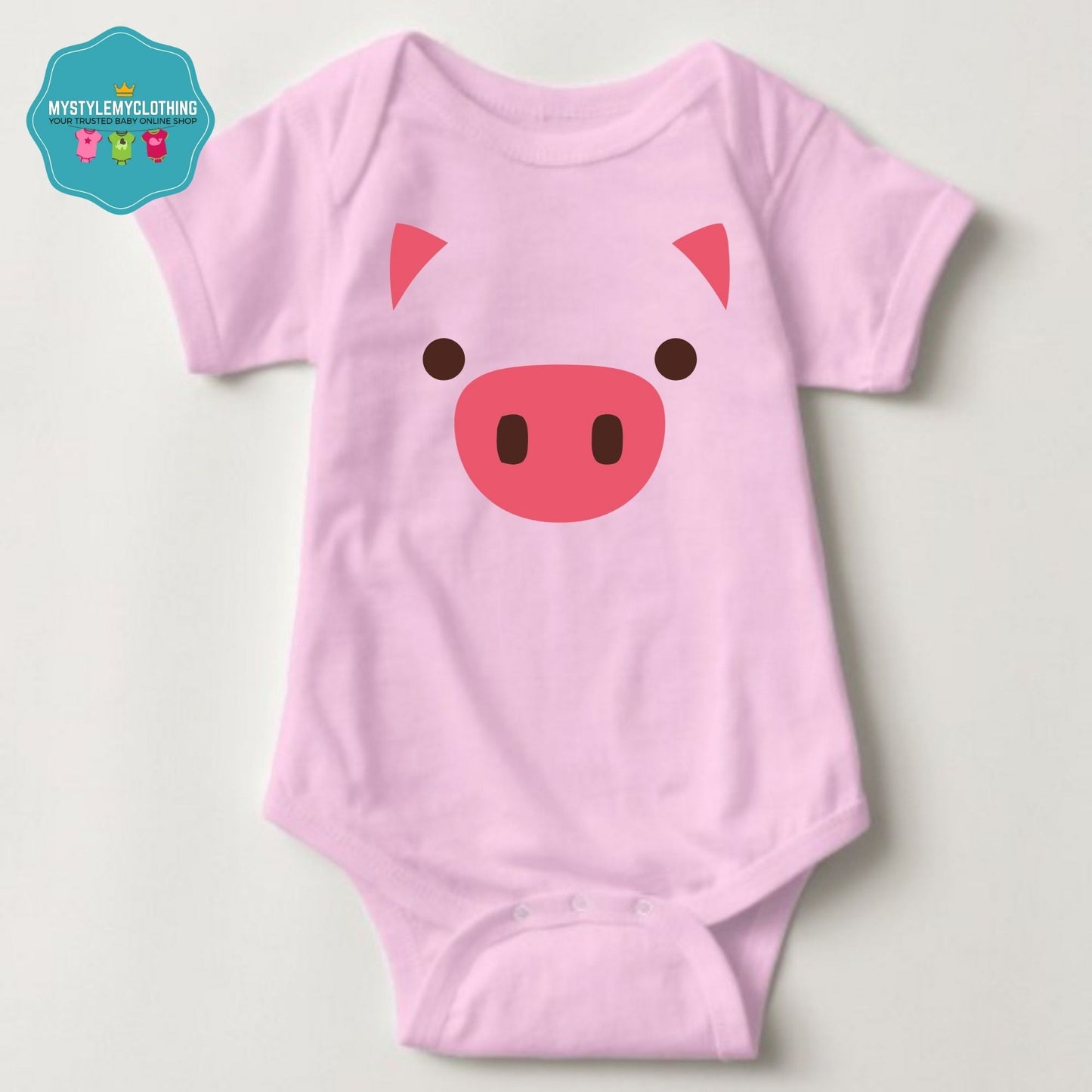 Baby Character Onesies - Happy Pig Face