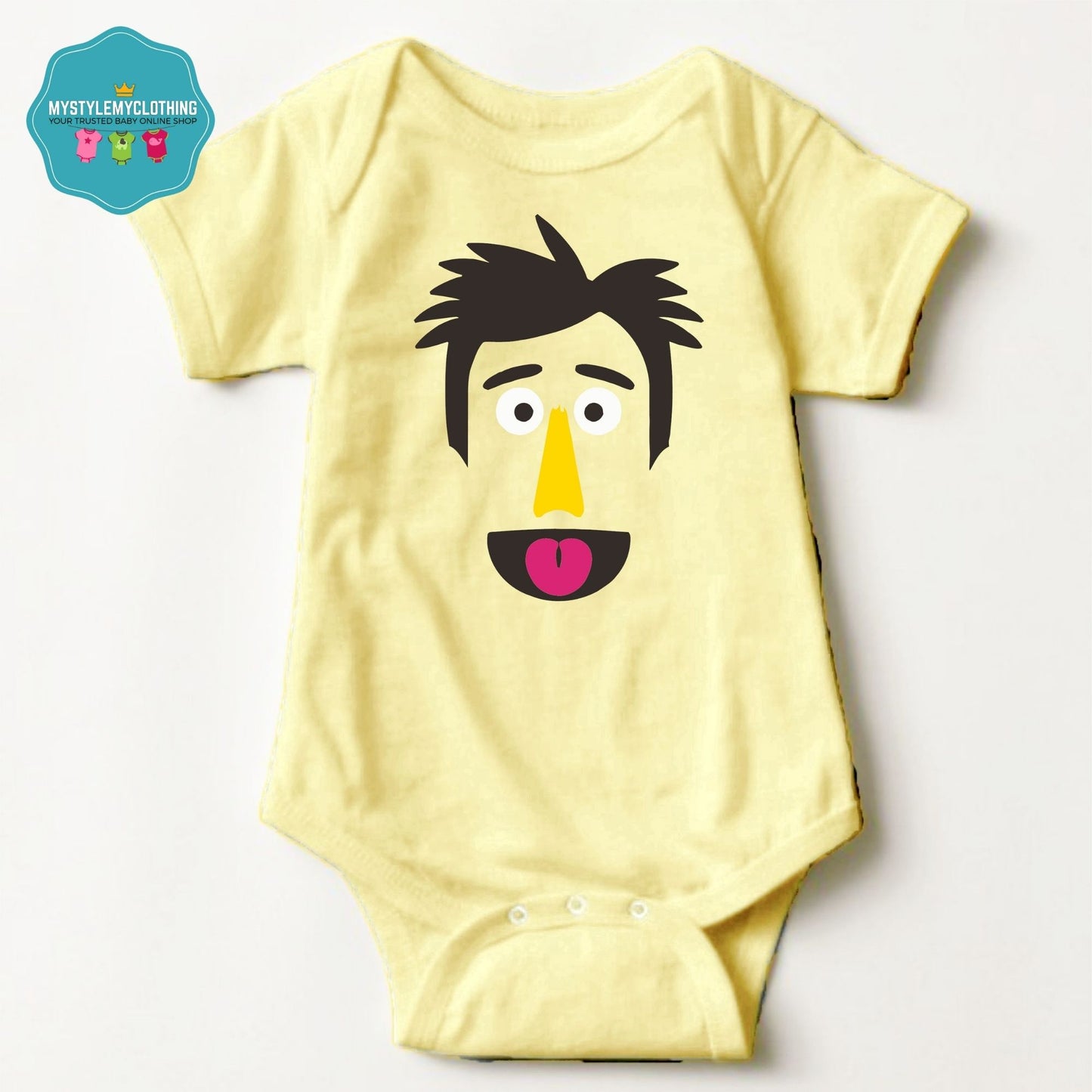 Baby Character Onesies with Name Back Print - Sesame Street The Guy