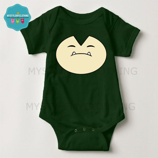 Baby Character Onesies with FREE Name Back Print - Pokemon-Snorlax