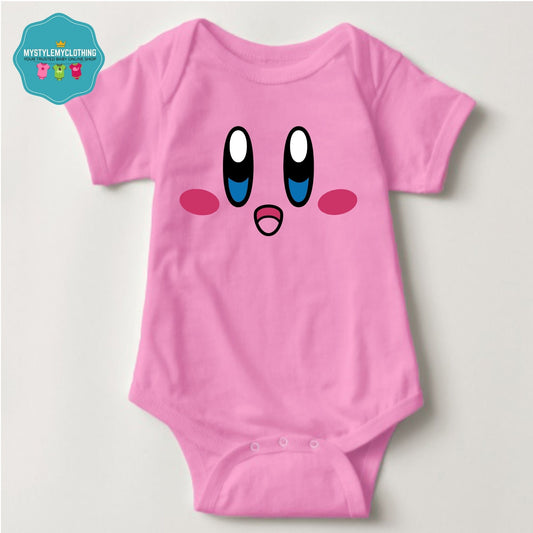 Baby Character Onesies with FREE Name Back Print  - Pokemon Kirby