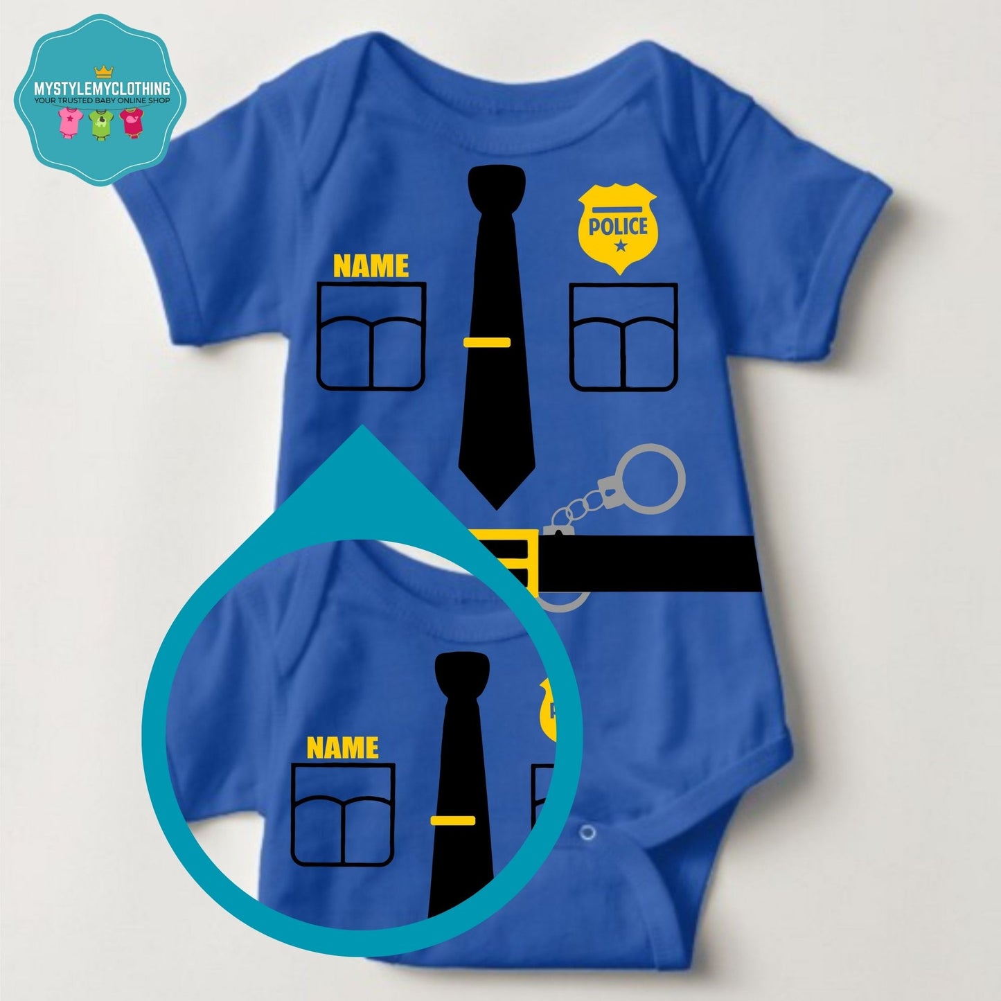 Baby Career Onesies - Police with Free Name Badge